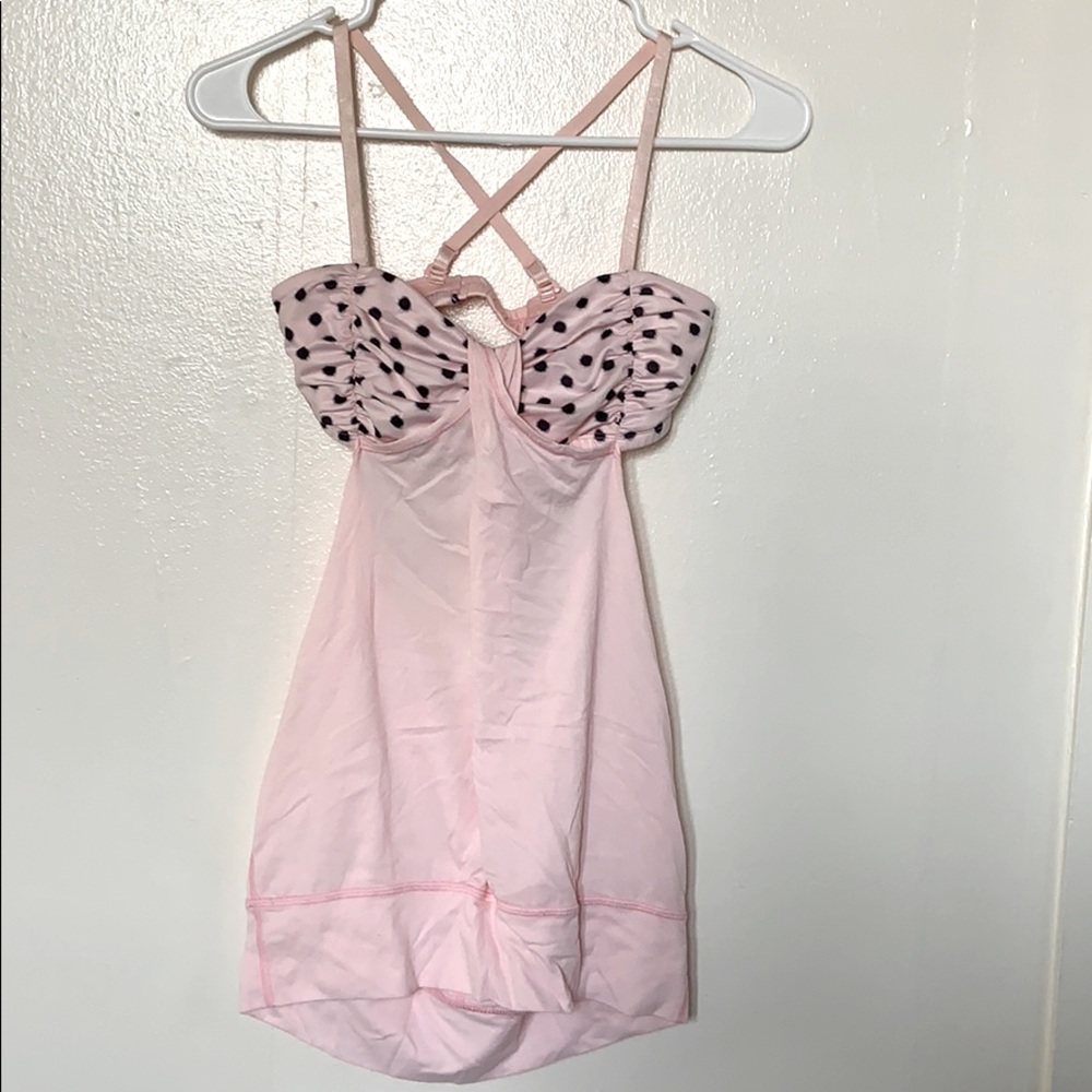Lululemon pink polka dot tank top